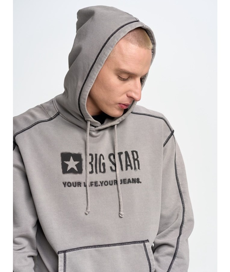 Moški pulover s kapuco BIG STAR SWEAT BISCO