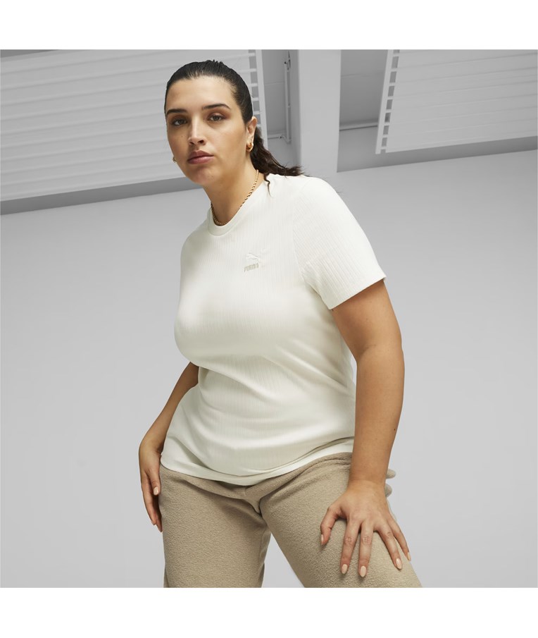 Ženska športna majica PUMA CLASSICS Ribbed Slim Tee