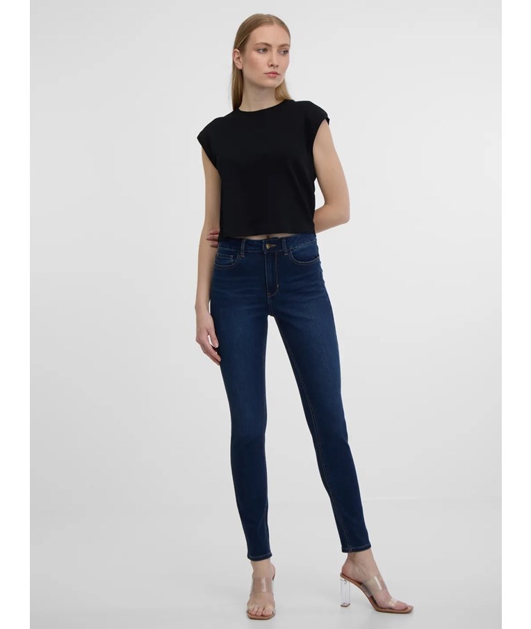 Temno modre ženske skinny fit kavbojke ORSAY Trousers Denim