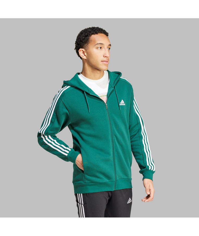 Moška športna jopa s kapuco ADIDAS M 3S FL FZ HD