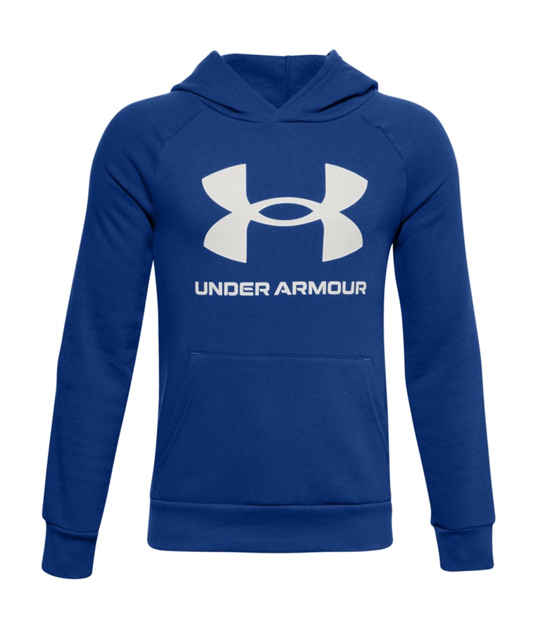 Fantovski športni pulover s kapuco Under Armour UA RIVAL FLEECE HOODIE-BLU