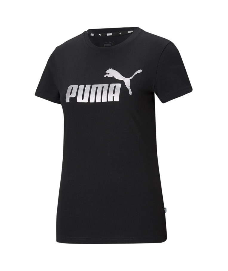 Ženska športna majica PUMA ESS+ Metallic Logo Tee