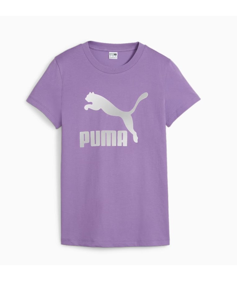Ženska športna majica PUMA CLASSICS Shiny Logo Tee (S)