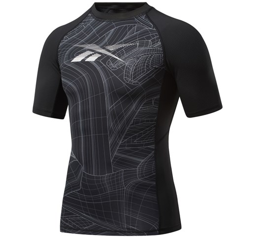 Moška majica za trening Reebok TS AOP Compression SS
