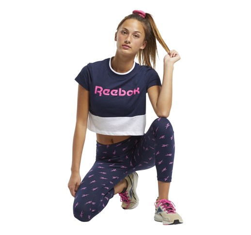 Ženska športna majica Reebok TE Linear Logo Crop Tee