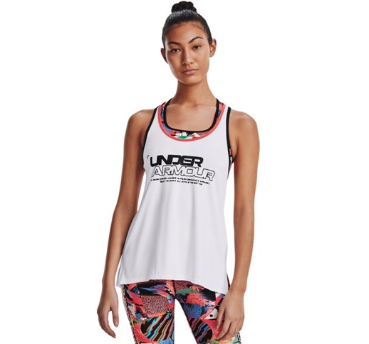 Ženska športna majica Under Armour Knockout Tank CB Graphic-WHT
