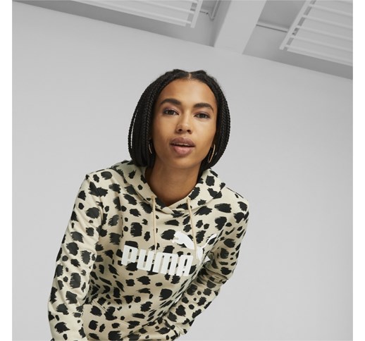 Ženski pulover s kapuco PUMA ESS+ ANIMAL AOP Hoodie TR